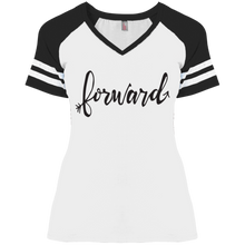 Load image into Gallery viewer, &quot;Forward&quot;District Ladies&#39; Game V-Neck T-Shirt