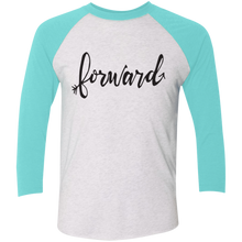 Load image into Gallery viewer, &quot;Forward&quot;Next Level Tri-Blend 3/4 Sleeve Baseball Raglan T-Shirt